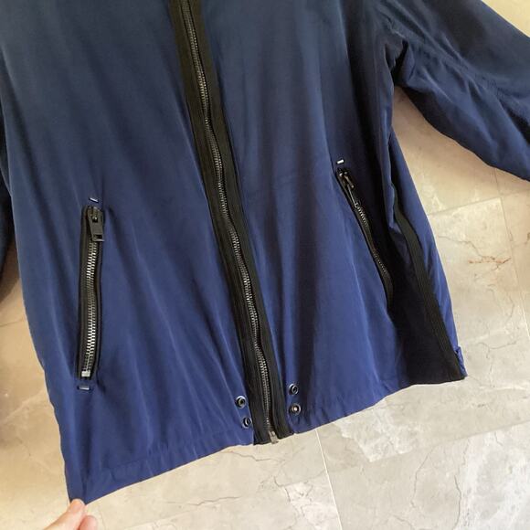 Diesel Zip Track Jacket - XL Navy Minimalist Lightweight Casual Streetwear $325 - Picture 6 of 11